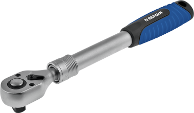 Трещотка для торцовых головок ЗУБР &quot;ЭКСПЕРТ&quot; (1/2&quot;), телескопич, Cr-V, 72 зубца, хроматированное покрытие, быстрый сброс — Официальный партнер ЗУБР в России