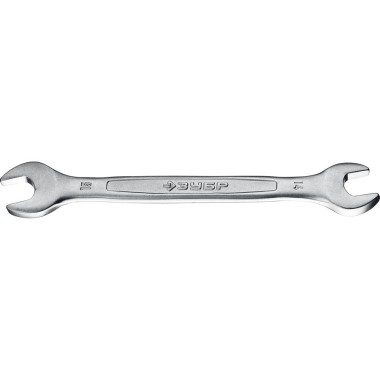 Рожковый гаечный ключ ЗУБР 14х15 мм, Cr-V сталь, хромированный, 27010-14-15_z01 Профессионал — Официальный партнер ЗУБР в России