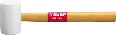 Киянка ЗУБР &quot;МАСТЕР&quot; резиновая белая, с деревянной рукояткой, 340 г, 20511-340_z02 — Официальный партнер ЗУБР в России
