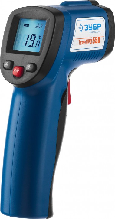 Пирометр инфракрасный, -50°С +550°С, ТермПро-550, ЗУБР Профессионал — Официальный партнер ЗУБР в России