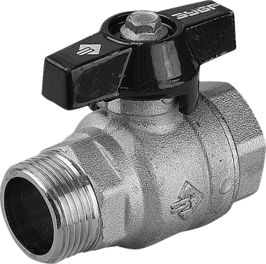 Кран шаровой ЗУБР полнопроходной &quot;мама-папа&quot;, бабочка, хромиров латунь, 3/4&quot; — Официальный партнер ЗУБР в России