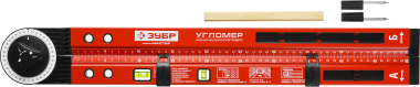 Уровень-угломер ЗУБР &quot;МАСТЕР&quot; складной, 2 ампулы (1 поворотная), точность 1мм/м, 500мм — Официальный партнер ЗУБР в России