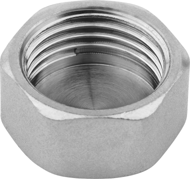 Заглушка ЗУБР "ЭКСПЕРТ", никелированная латунь, 6-ти гранная головка, внутренняя резьба, 3/4" &mdash; Официальный партнер ЗУБР в России