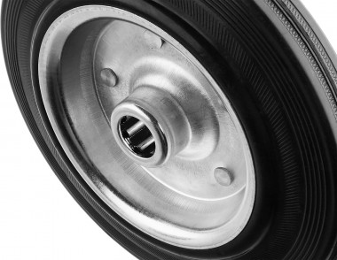 Колесо d=200 мм, г/п 185 кг, резина/металл, игольчатый подшипник, ЗУБР Профессионал — Официальный партнер ЗУБР в России