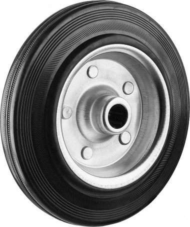 Колесо d=200 мм, г/п 185 кг, резина/металл, игольчатый подшипник, ЗУБР Профессионал — Официальный партнер ЗУБР в России