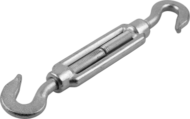 Талреп DIN 1480, крюк-крюк, М5, 1 шт, кованая натяжная муфта, оцинкованный, ЗУБР Профессионал &mdash; Официальный партнер ЗУБР в России