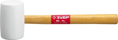 Киянка ЗУБР &quot;МАСТЕР&quot; резиновая белая, с деревянной рукояткой, 680 г, 20511-680_z02 — Официальный партнер ЗУБР в России
