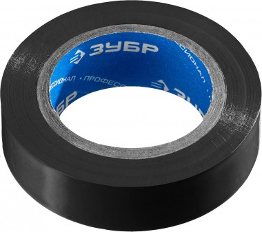 ЗУБР Электрик-10 Изолента ПВХ, напряжение до 6000В, не поддерживает горение, 10м, (0,13х15мм), чёрная, 1233-2_z02 — Официальный партнер ЗУБР в России