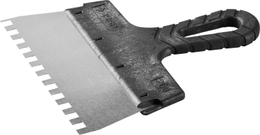 Шпатель ЗУБР "МАСТЕР" ФАСАДНЫЙ, нержавеющее полотно, 200мм, зуб 8х8мм &mdash; Официальный партнер ЗУБР в России