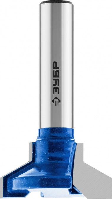 Фреза пазовая Т-образная №2, D= 25,4мм, высота-12,7мм, вугол наклона-30 градусов, хв.-8 мм, ЗУБР Профессионал — Официальный партнер ЗУБР в России