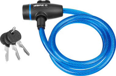 Замок ЗУБР &quot;ПРОФЕССИОНАЛ&quot;, тросовый, 3 ключа в комплекте, длина троса 950мм, d 10мм — Официальный партнер ЗУБР в России