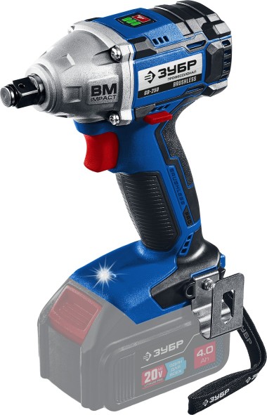 Бесщеточный гайковерт ЗУБР 20В, без АКБ, в коробке, GB-250 Профессионал — Официальный партнер ЗУБР в России