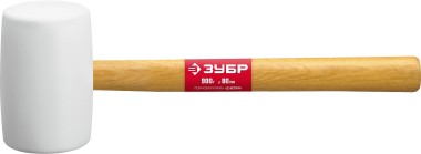 Киянка ЗУБР &quot;МАСТЕР&quot; резиновая белая, с деревянной рукояткой, 900 г, 20511-900_z02 — Официальный партнер ЗУБР в России