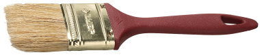 Кисть плоская ЗУБР "УНИВЕРСАЛ-МАСТЕР" "КП-11", натуральная щетина, пластмассовая ручка, 38мм &mdash; Официальный партнер ЗУБР в России