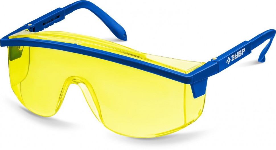 Защитные очки ЗУБР "ПРОТОН" жёлтые, линза увеличенного размера 110482 фото 1 — Официальный партнер ЗУБР в России