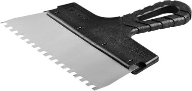 Шпатель ЗУБР &quot;МАСТЕР&quot; ФАСАДНЫЙ, нержавеющее полотно, 200мм, зуб 6х6мм — Официальный партнер ЗУБР в России