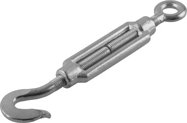 Талреп DIN 1480, крюк-кольцо, М8, 1 шт, кованая натяжная муфта, оцинкованный, ЗУБР Профессионал — Официальный партнер ЗУБР в России