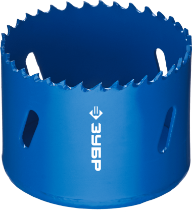 Коронка биметаллическая d-60мм, быстрорежущая сталь, глубина сверления до 38мм, ЗУБР 29531-060_z01 — Официальный партнер ЗУБР в России