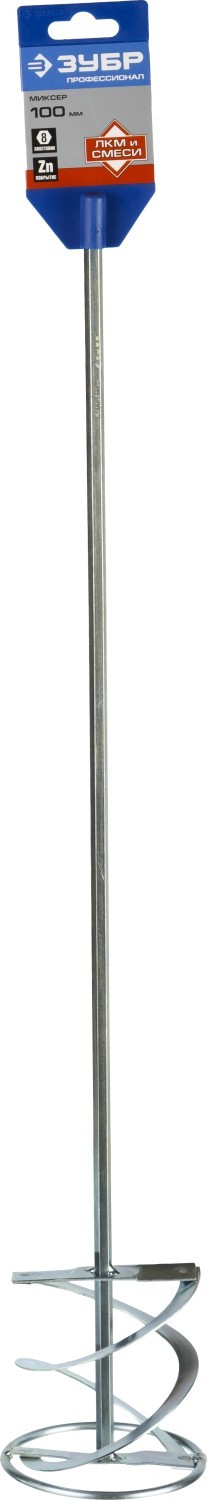 Миксер ЗУБР &quot;ПРОФЕССИОНАЛ&quot; для красок, шестигранный хвостовик, оцинкованный, на подвеске, 100х600мм, 0603-10-60_z02 — Официальный партнер ЗУБР в России