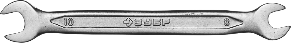 Рожковый гаечный ключ 8 x 10 мм, ЗУБР фото 1 — Официальный партнер ЗУБР в России