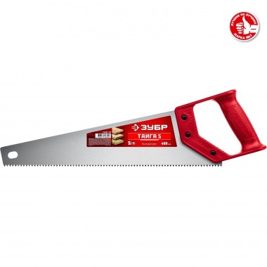 Ножовка для быстрого реза ЗУБР &quot;ТАЙГА-5&quot; 400мм, 5TPI, рез вдоль и поперек волокон, для крупных и средних заготовок, фанеры, ДСП, МДФ 15083-40 — Официальный партнер ЗУБР в России