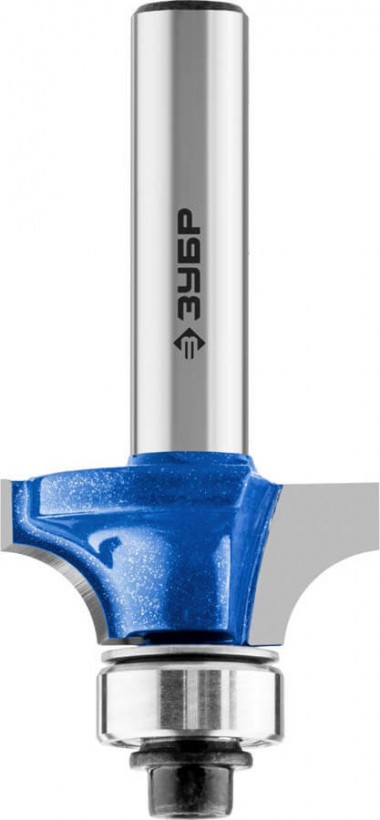 Фреза кромочная калевочная №1, D=25,4мм, рабочая длина-11мм, радиус-6,3мм, хв.-8мм, d-12,7мм, ЗУБР Профессионал — Официальный партнер ЗУБР в России