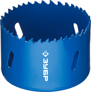 Коронка биметаллическая d-67мм, быстрорежущая сталь, глубина сверления до 38мм, ЗУБР 29531-067_z01 — Официальный партнер ЗУБР в России