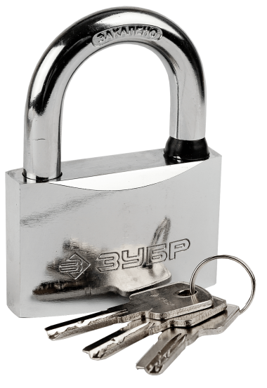 Замок ЗУБР &quot;ЭКСПЕРТ&quot; навесной, стальной корпус, классическая форма, закаленная дужка, 70мм — Официальный партнер ЗУБР в России