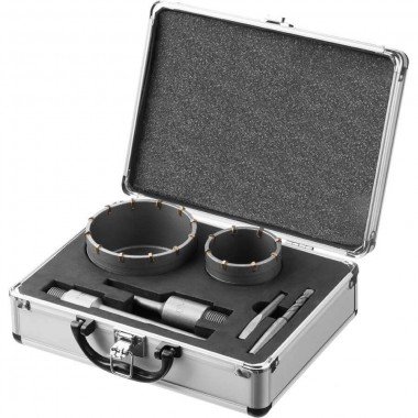 Набор коронок по бетону с оснасткой, d = 68, 100 мм, кейс, ЗУБР Профессионал 29185-H2-2 — Официальный партнер ЗУБР в России