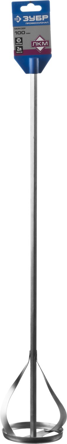 Миксер ЗУБР &quot;ПРОФЕССИОНАЛ&quot; для красок, шестигранный хвостовик, оцинкованный, 100х600мм, 0602-10-60_z02 — Официальный партнер ЗУБР в России