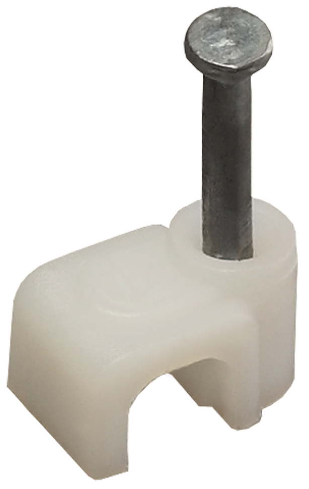 Скоба-держатель прямоугольная СД-П, 6 мм, 50 шт, с оцинкованным гвоздем ЗУБР Профессионал фото 1 &mdash; Официальный партнер ЗУБР в России