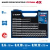 ЗУБР ПРОФИ-4Х 8 шт: 5/6х110, 6/8/10х160, 8/10/12х210 мм, набор SDS-plus буров (29313-H8-1) фото 3 &mdash; Официальный партнер ЗУБР в России