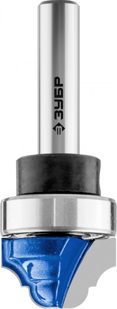 Фреза пазовая фасонная с верхним подшипником, D= 22мм, рабочая длина-13мм, радиус-3,2мм, хв.-8мм, d-22мм, ЗУБР Профессионал — Официальный партнер ЗУБР в России