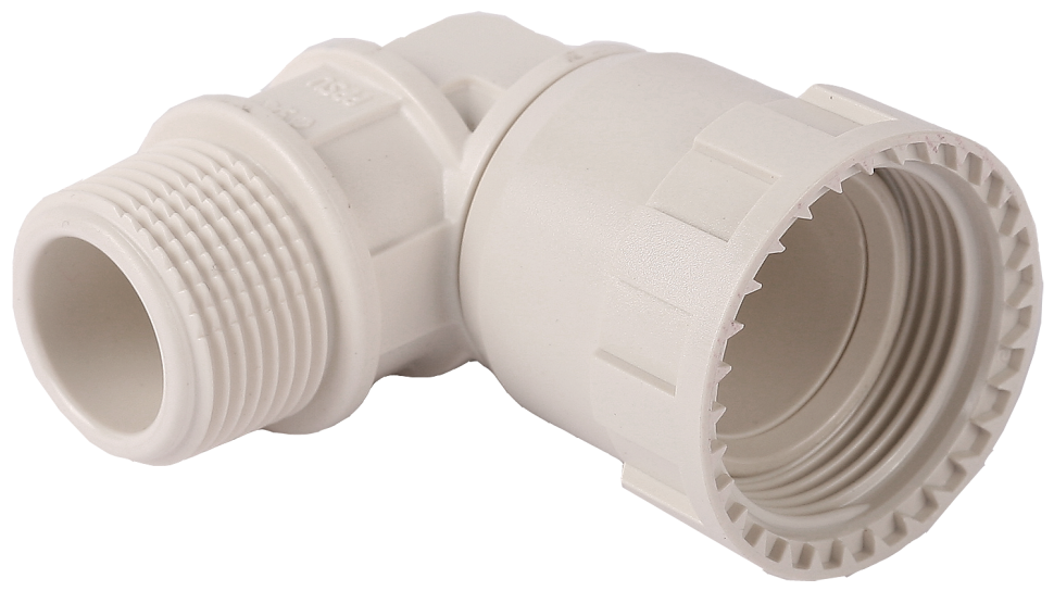 Переходник угловой 90° ЗУБР "ШиреФит" "накидная гайка - наружная резьба", 16мм - 1/2" фото 1 &mdash; Официальный партнер ЗУБР в России