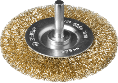 Щетка-крацовка &quot;Зубр&quot; дисковая для дрели, 75мм, латунированная проволока 0,3мм &quot;ПРОФЕССИОНАЛ&quot; 3520-075_z02 — Официальный партнер ЗУБР в России