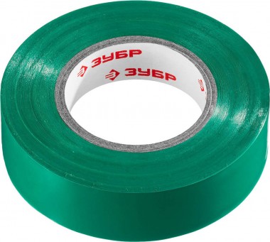 ЗУБР Электрик-20 Изолента ПВХ, напряжение до 6000В, не поддерживает горение, 20м (0,16x19мм), зелёная, 1234-4_z02 &mdash; Официальный партнер ЗУБР в России