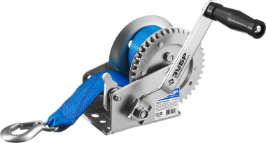 Лебедка ручная барабанная ЗУБР &quot;ПРОФЕССИОНАЛ&quot;, тяговая, ленточная, 0,9т, 10м — Официальный партнер ЗУБР в России