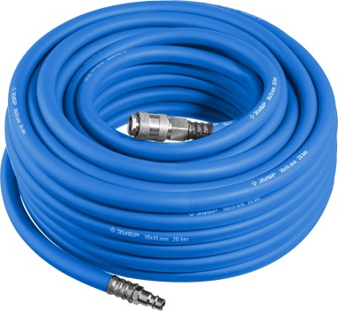Воздушный шланг с фитингами рапид ЗУБР 15 м, 10х15 мм, 20 бар, 6481-15 Профессионал — Официальный партнер ЗУБР в России