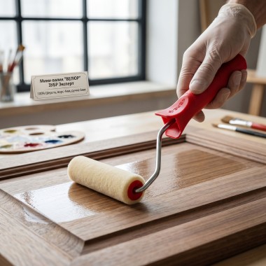 ЗУБР ВЕЛЮР, 15 х 100 мм, бюгель 6 мм, ворс 4 мм, 100% шерсть, для лаков и эмалей, малярный валик (03536-10) &mdash; Официальный партнер ЗУБР в России