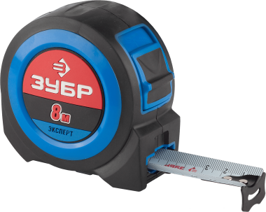 ЗУБР ЭКСПЕРТ  8м / 27мм мощная профессиональная рулетка со сверхшироким полотном — Официальный партнер ЗУБР в России