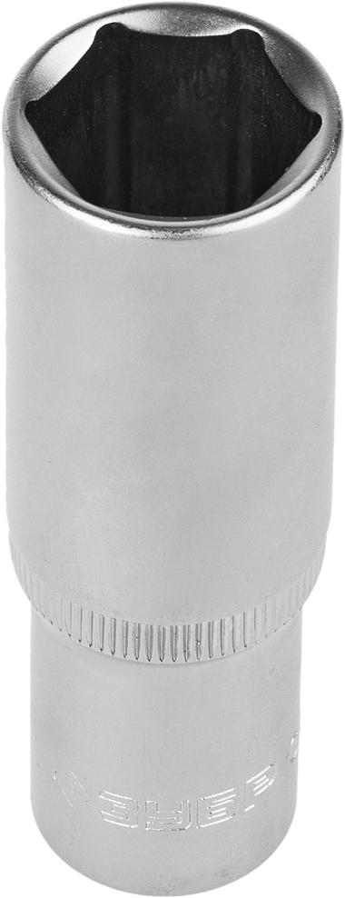 Головка торцовая ЗУБР &quot;МАСТЕР&quot; (1/2&quot;), удлиненная, Cr-V, FLANK, хроматированное покрытие, 19мм — Официальный партнер ЗУБР в России