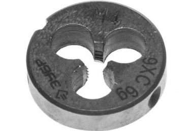 Плашка ЗУБР &quot;МАСТЕР&quot; круглая ручная для нарезания метрической резьбы, М4 x 0,7 — Официальный партнер ЗУБР в России