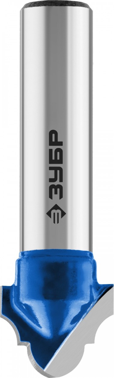 Фреза пазовая фасонная №6, D= 12,7мм, рабочая длина-10мм, радиус-2,4мм, хв.-8 мм, ЗУБР Профессионал — Официальный партнер ЗУБР в России