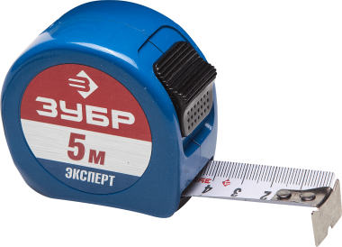ЗУБР ЭКСПЕРТ Alu+  5м / 25мм ударопрочная профессиональная рулетка в металлическом корпусе — Официальный партнер ЗУБР в России