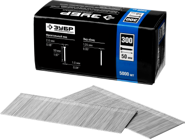 ЗУБР 25 мм гвозди для нейлера тип 300, 5000 шт — Официальный партнер ЗУБР в России
