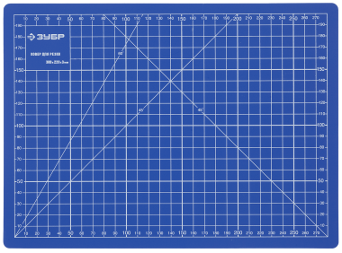 Коврик ЗУБР &quot;ЭКСПЕРТ&quot;, непрорезаемый, 3мм, цвет синий, 300х220мм, 09903 — Официальный партнер ЗУБР в России