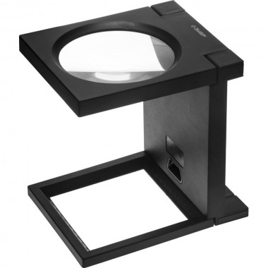 Лупа ЗУБР &quot;МАСТЕР&quot; складная на подставке, светодиодная подсветка, 2 кратное увеличение, диаметр 110мм — Официальный партнер ЗУБР в России