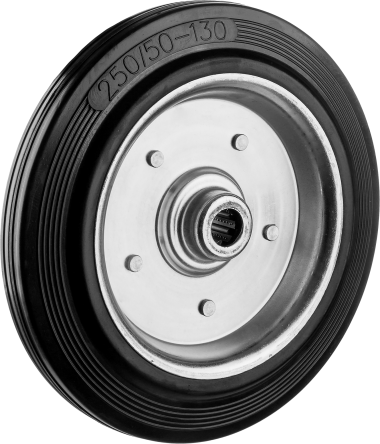 Колесо d=100 мм, г/п 70 кг, резина/металл, игольчатый подшипник, ЗУБР Профессионал — Официальный партнер ЗУБР в России