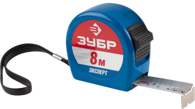 ЗУБР ЭКСПЕРТ Alu+  5м / 19мм ударопрочная профессиональная рулетка в металлическом корпусе — Официальный партнер ЗУБР в России