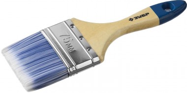 Кисть плоская ЗУБР &quot;АКВА-МАСТЕР&quot;, искусственная щетина, деревянная ручка, 75мм — Официальный партнер ЗУБР в России
